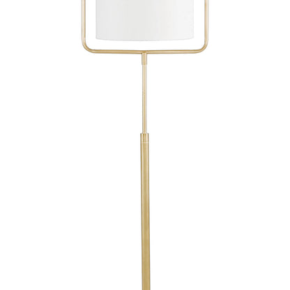 Geo Rectangle Floor Lamp by Regina Andrew in brass and natural brass. Made from steel in a modern style.
