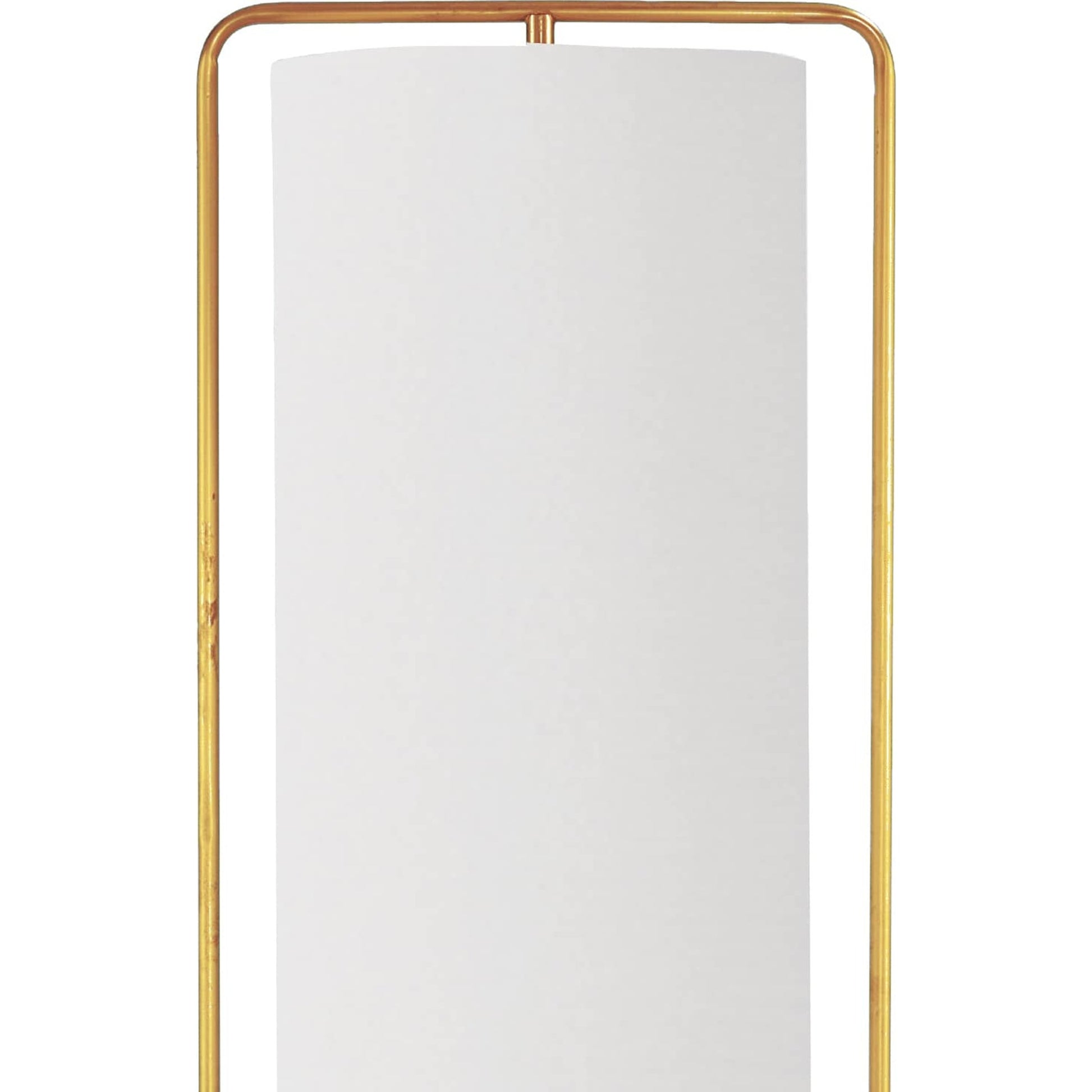 Geo Rectangle Floor Lamp by Regina Andrew in brass and natural brass. Made from steel in a modern style.