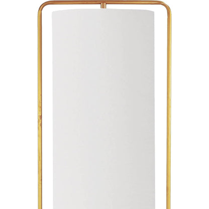 Geo Rectangle Floor Lamp by Regina Andrew in brass and natural brass. Made from steel in a modern style.