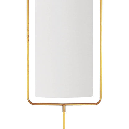 Geo Rectangle Floor Lamp by Regina Andrew in brass and natural brass. Made from steel in a modern style.
