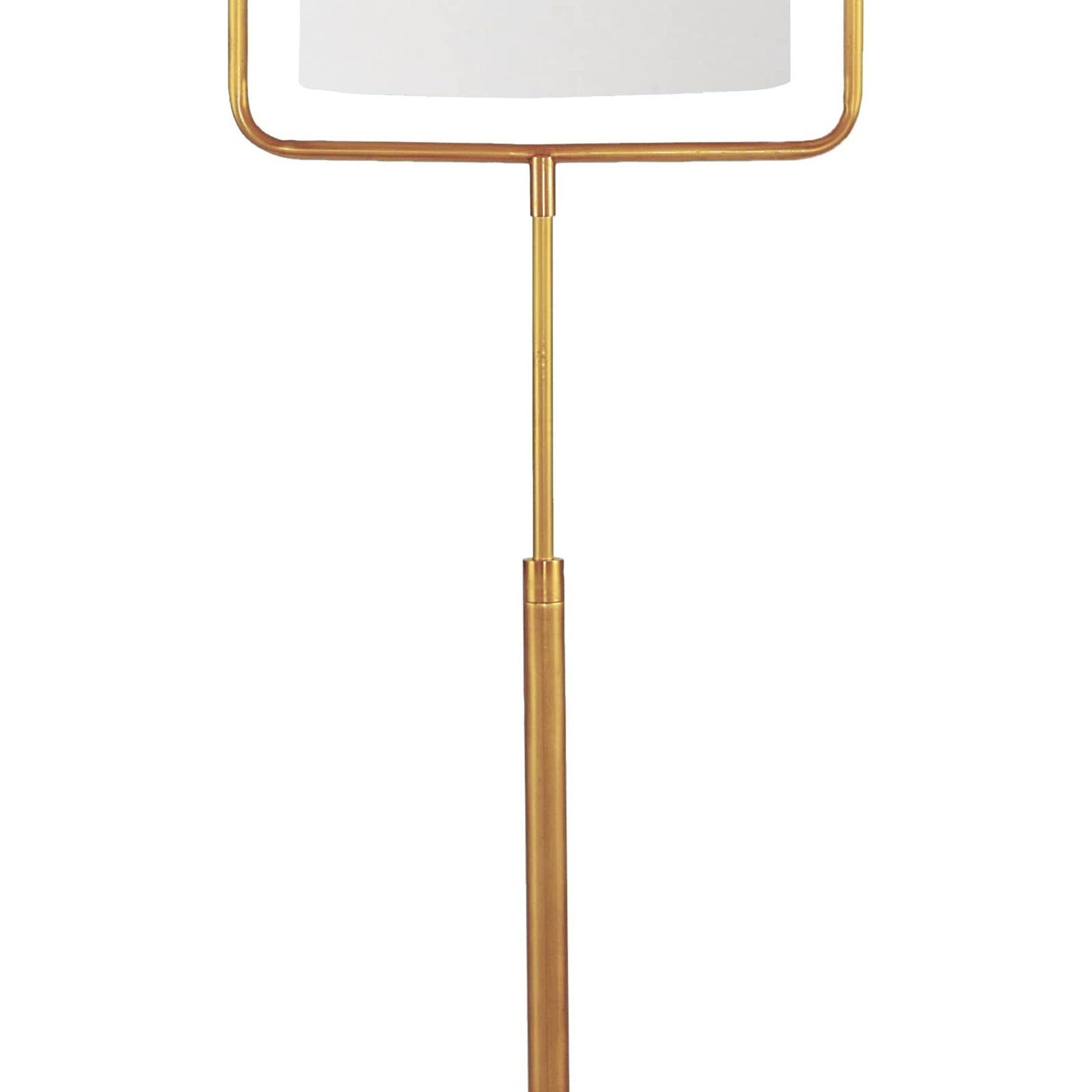 Geo Rectangle Floor Lamp by Regina Andrew in brass and natural brass. Made from steel in a modern style.
