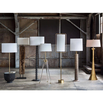 Fishbone Floor Lamp by Regina Andrew. Made from birch wood in a cottage & farmhouse style.