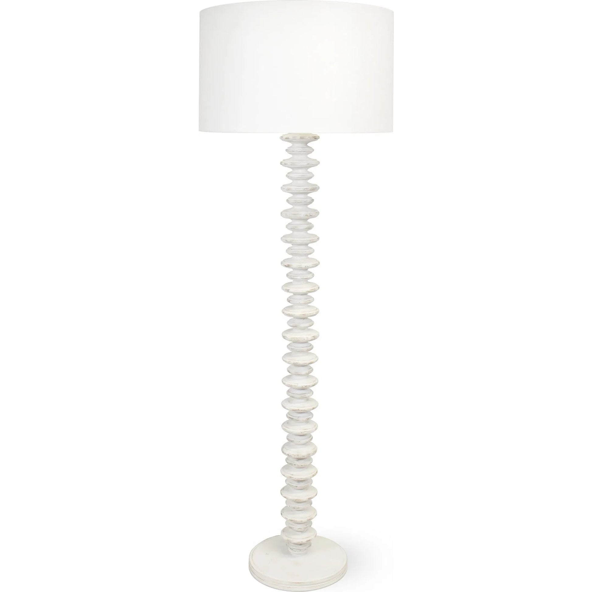 Fishbone Floor Lamp by Regina Andrew. Made from birch wood in a cottage & farmhouse style.