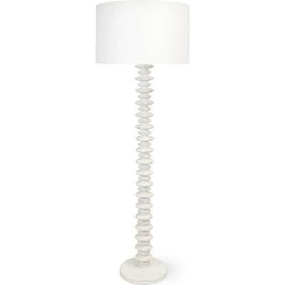 Fishbone Floor Lamp by Regina Andrew. Made from birch wood in a cottage & farmhouse style.