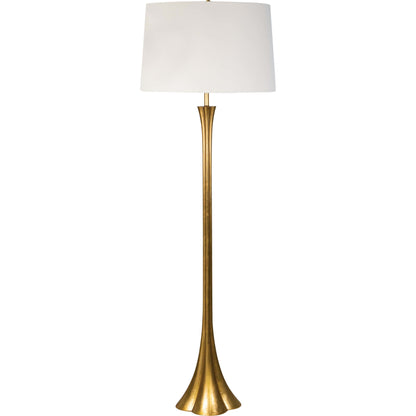 Lillian Floor Lamp by Regina Andrew in gold and gold leaf. Made from iron in a transitional style.