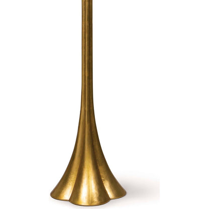 Lillian Floor Lamp by Regina Andrew in gold and gold leaf. Made from iron in a transitional style.