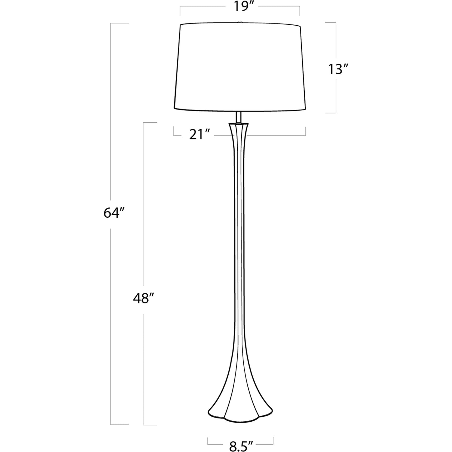 003 S-341615 | Additional Silo | Lillian Floor Lamp by Regina Andrew in gold and gold leaf. Made from iron in a transitional style.