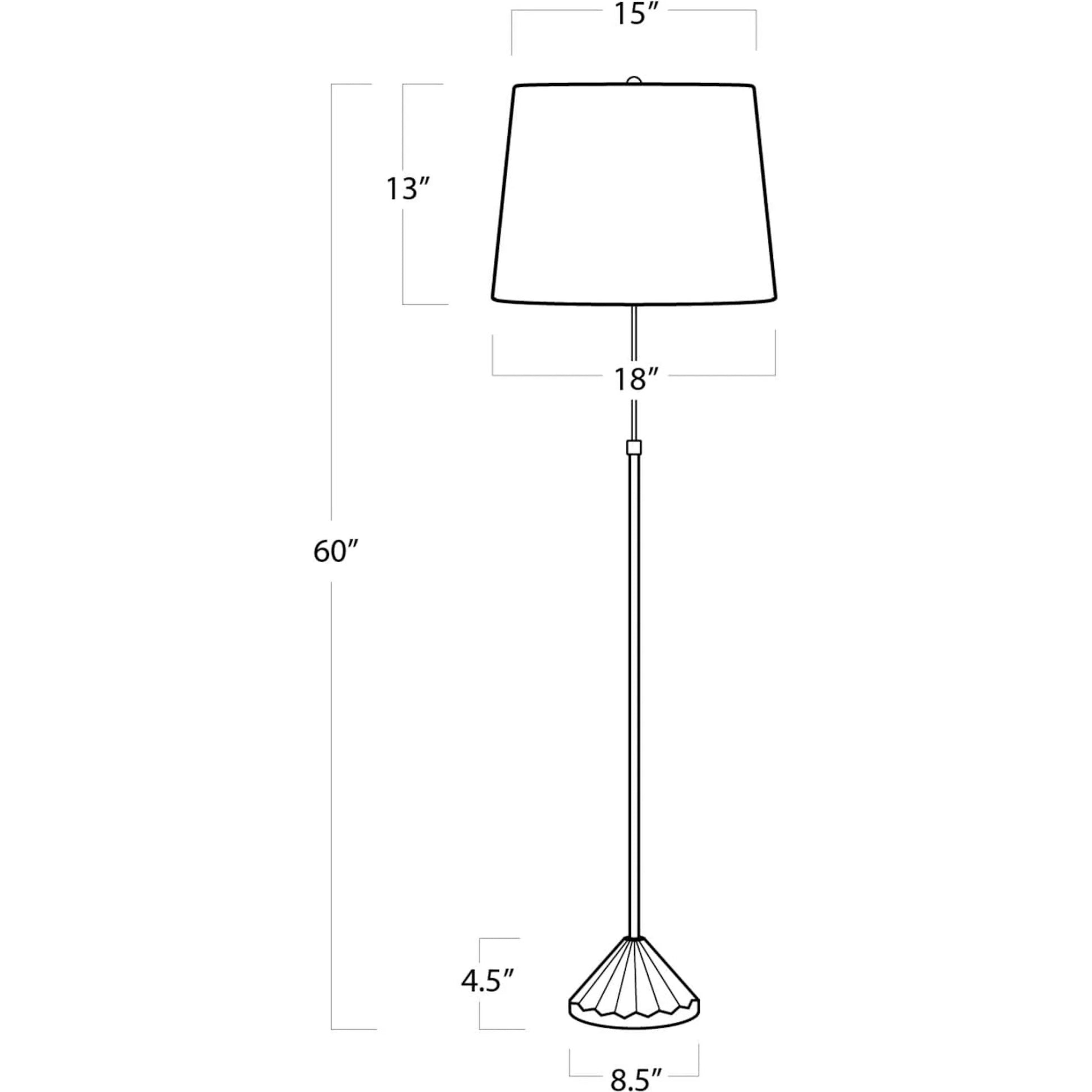 Parasol Floor Lamp by Regina Andrew in gold and gold leaf. Made from aluminum in a modern style.