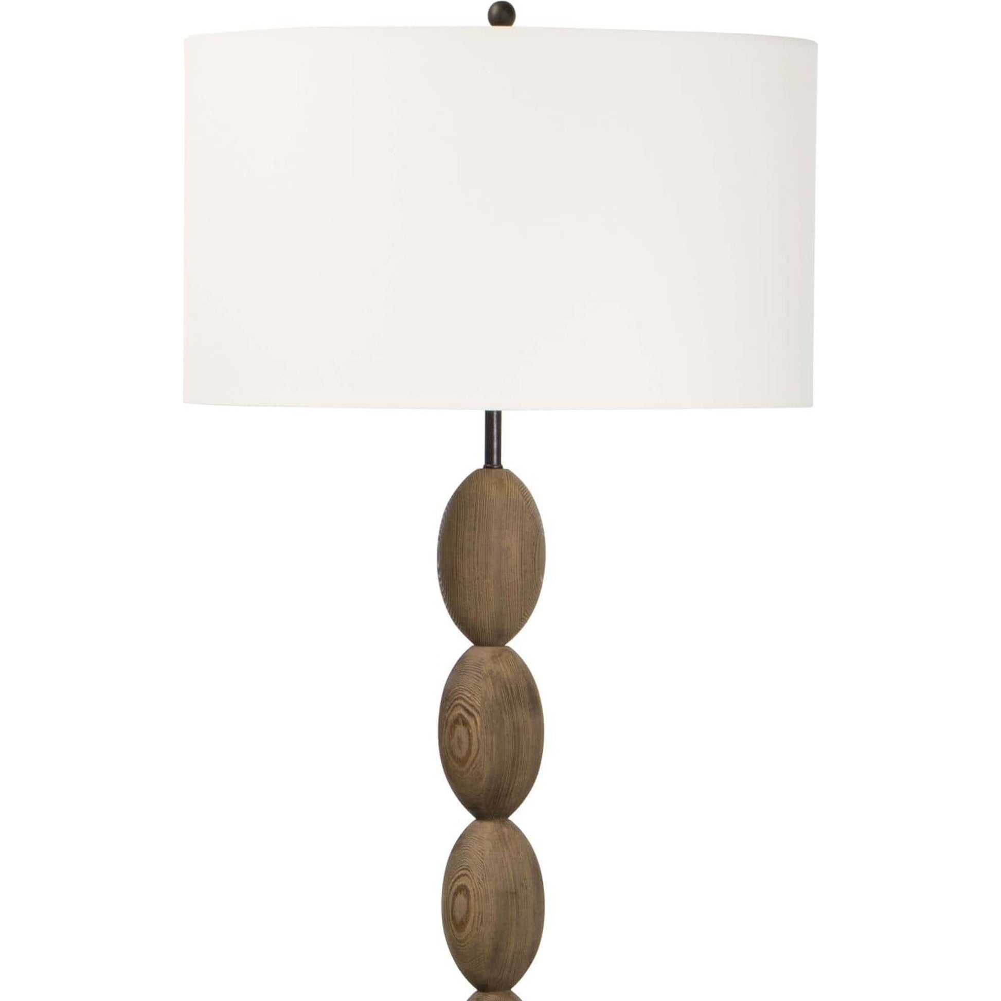 Buoy Floor Lamp by Regina Andrew in brown. Made from birch wood in a coastal style.