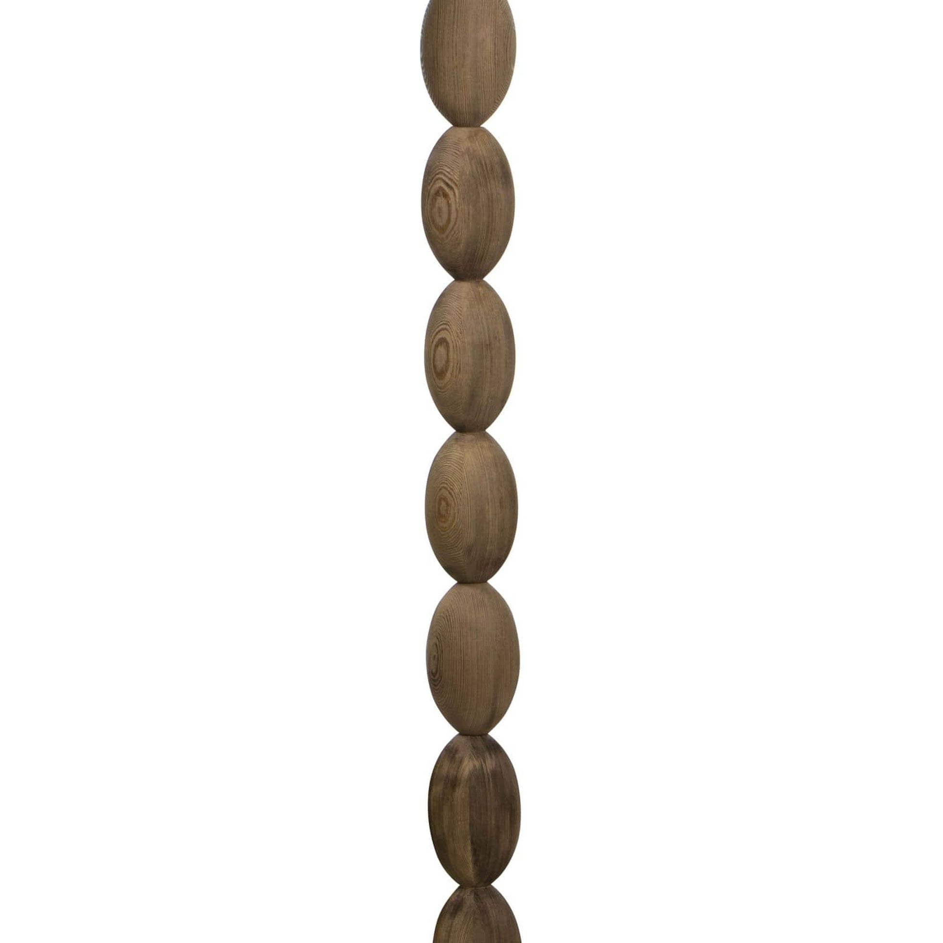 Buoy Floor Lamp by Regina Andrew in brown. Made from birch wood in a coastal style.