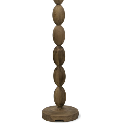Buoy Floor Lamp by Regina Andrew in brown. Made from birch wood in a coastal style.