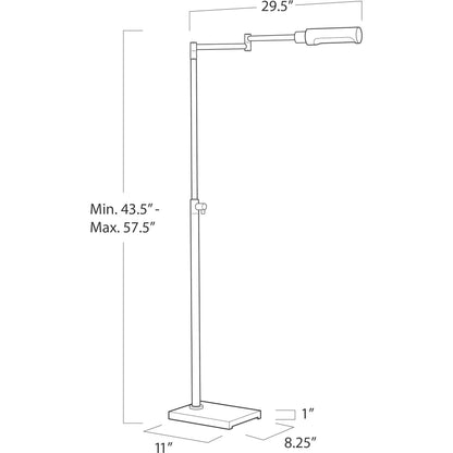 Noble Floor Task Reading Lamp by Regina Andrew. Made from steel in a modern style.