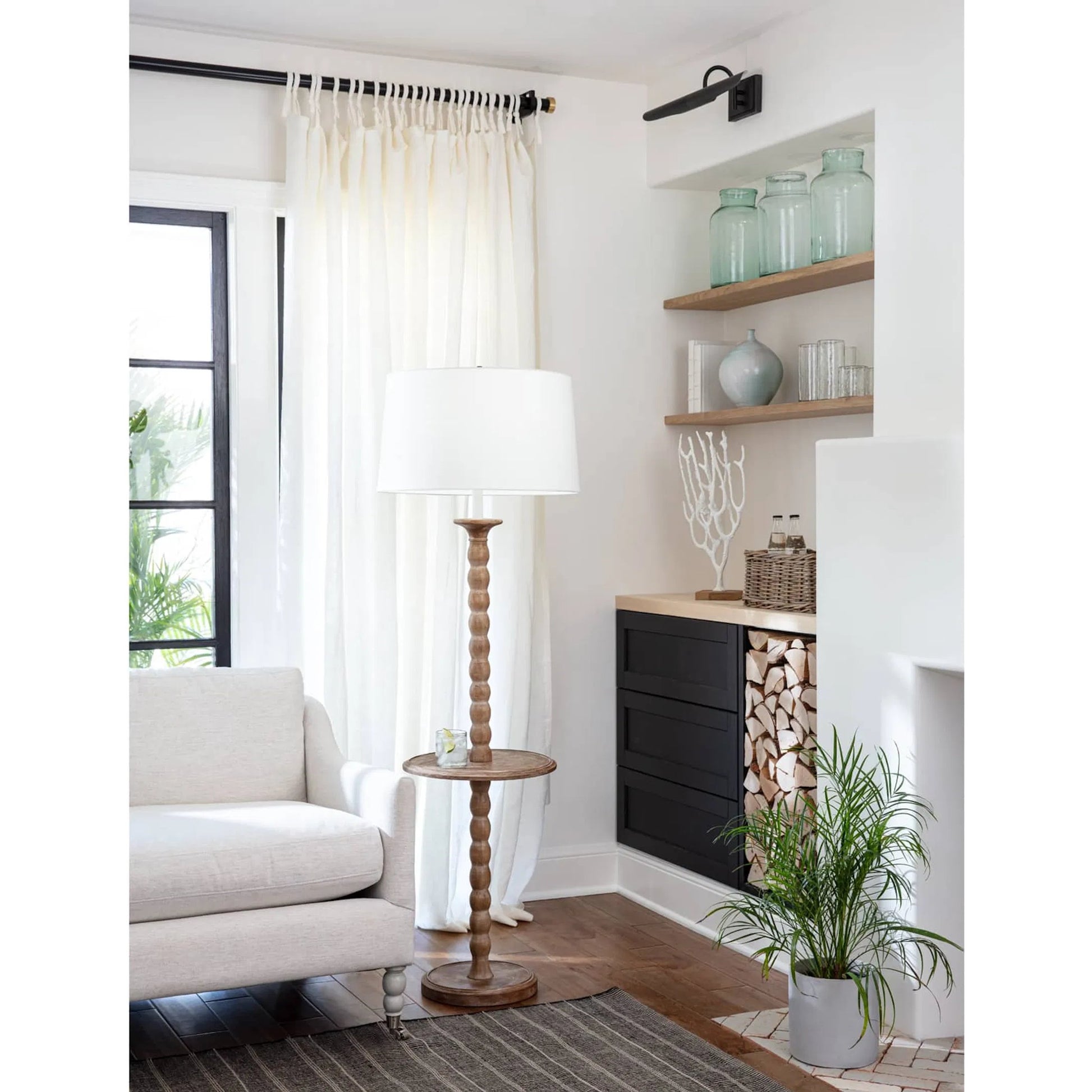 Perennial Floor Lamp by Regina Andrew in natural. Made from birch wood in a cottage & farmhouse style.
