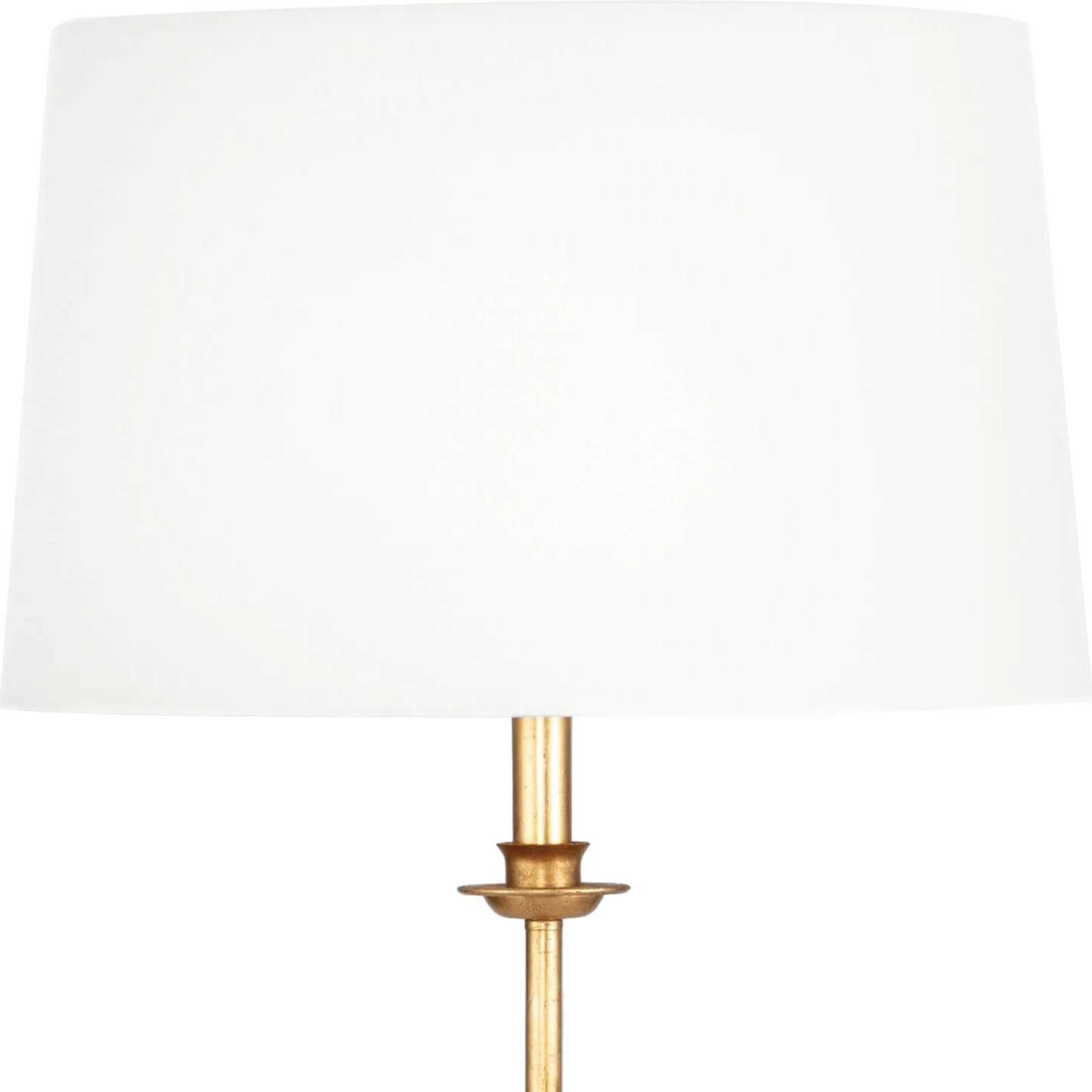 002 SI-2262645 | Closeup | Fisher Floor Lamp by Regina Andrew in gold leaf. Made from steel in a modern style.