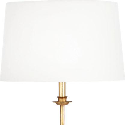 Fisher Floor Lamp by Regina Andrew in gold leaf. Made from steel in a modern style.