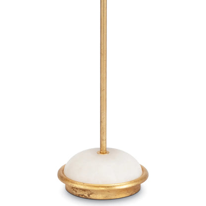 Fisher Floor Lamp by Regina Andrew in gold leaf. Made from steel in a modern style.