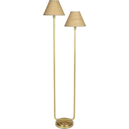 Polly Floor Lamp, Rattan by Regina Andrew. Made from steel in a modern style.