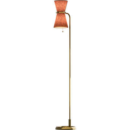 Gable Floor Lamp by Regina Andrew in brass and antique natural brass. Made from steel in a unique style.