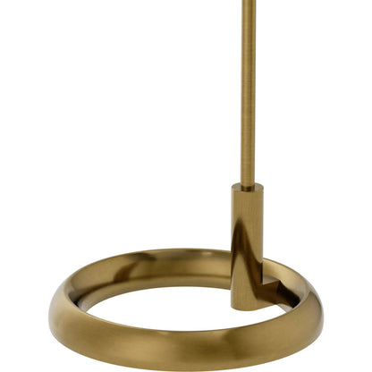 Gable Floor Lamp by Regina Andrew in brass and antique natural brass. Made from steel in a unique style.