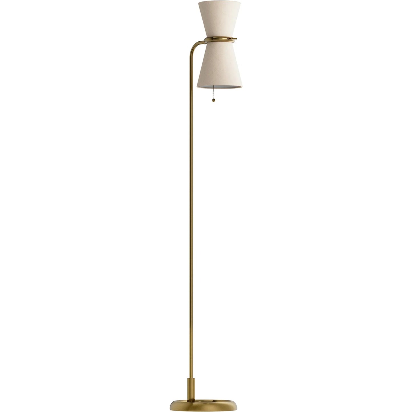 002 SI-2629001 | Primary Silo | Gable Floor Lamp by Regina Andrew in brass and antique natural brass. Made from steel in a unique style.