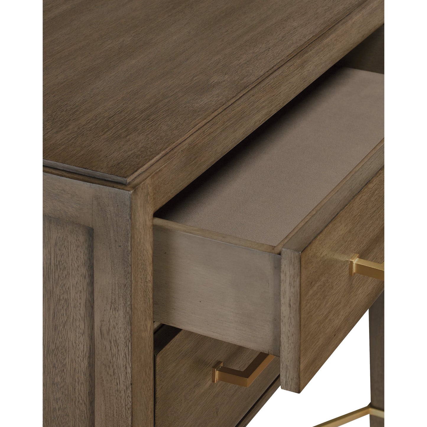007 S-336312 | Additional Silo | Verona Chanterelle Nightstand by Currey and Company in chanterelle, coffee, champagne. Made from mahogany, brass, iron in a transitional style.