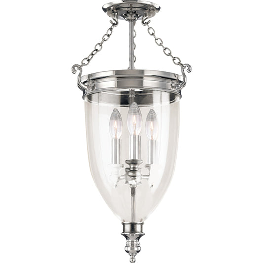 Hanover Semi Flush by Hudson Valley. Made from brass in a traditional style.