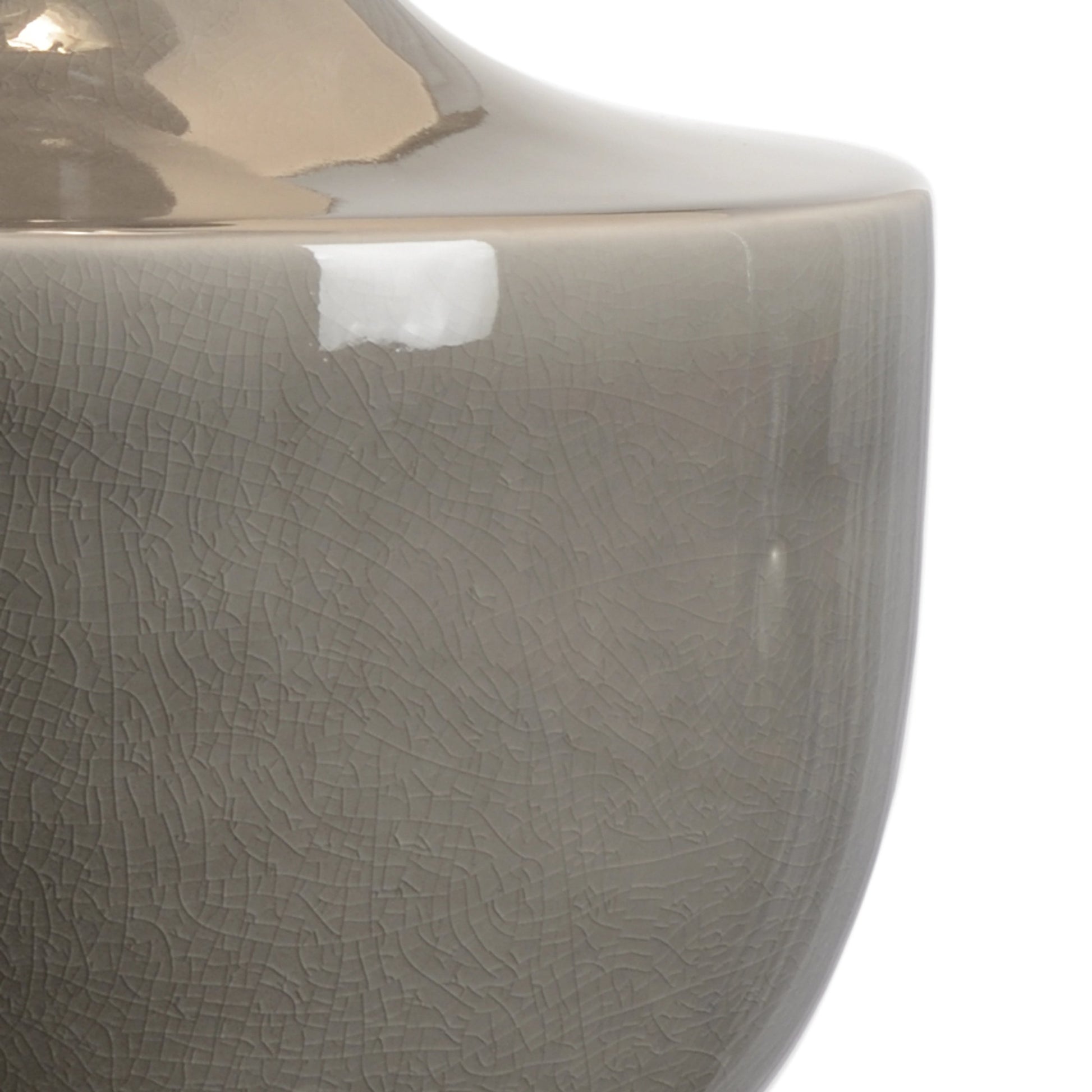 Gate Finial Lamp by Wildwood in snow glaze, clear. Made from porcelain in a transitional style.
