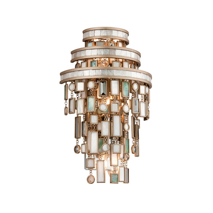 Dolcetti Wall Sconce by Corbett in dolcetti silver. Made from hand crafted iron in a transitional style.