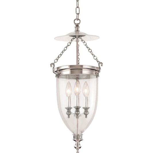 Hanover Pendant by Hudson Valley. Made from brass in a traditional style.