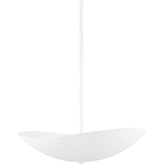 Fabius Pendant by Hudson Valley in white. Made from steel in a transitional style.