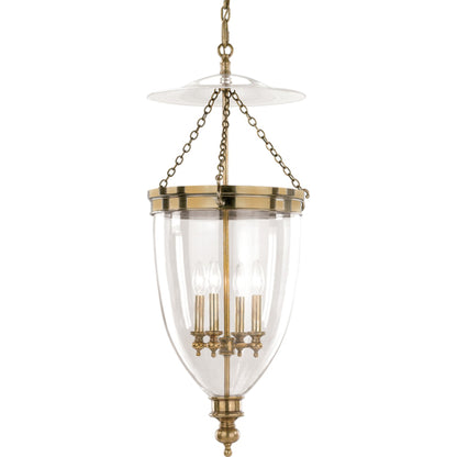 Hanover 4 Light Pendant by Hudson Valley. Made from steel in a traditional style.