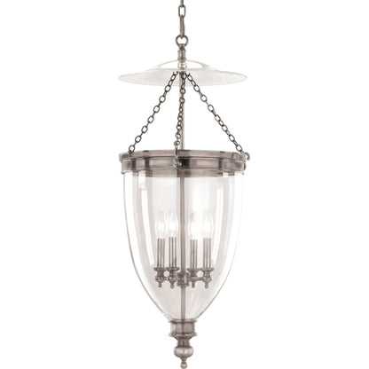 Hanover 4 Light Pendant by Hudson Valley. Made from steel in a traditional style.