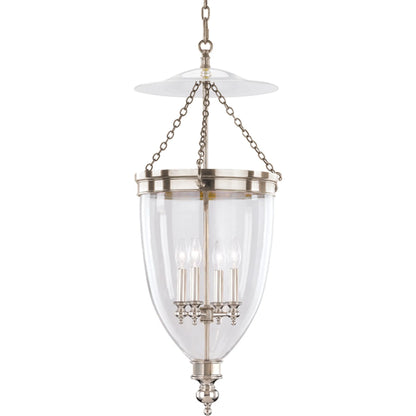 Hanover 4 Light Pendant by Hudson Valley. Made from steel in a traditional style.