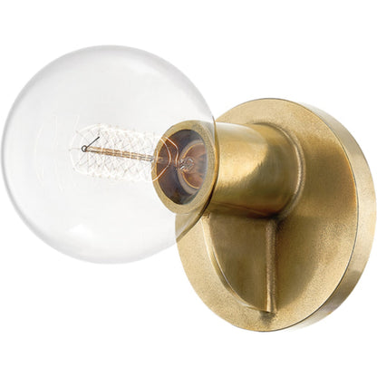 Bodine Wall Sconce by Hudson Valley in wbn. Made from brass in a modern style.