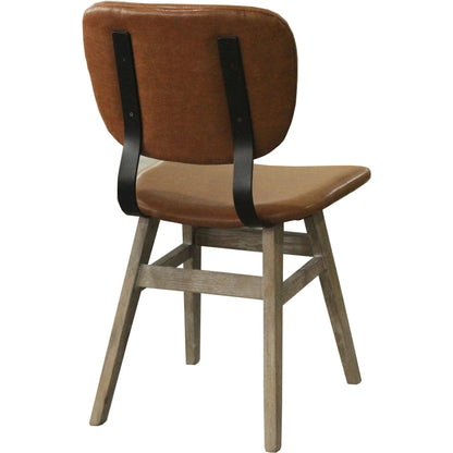 Fraser Dining Chair by LH Imports in white washed, matte black. Made from unique in a modern style.