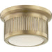Bangor Led Flush Mount by Hudson Valley. Made from brass in a modern style.