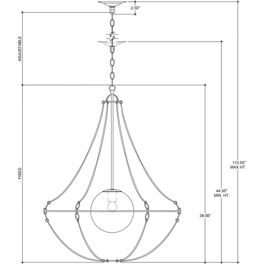 Stanleigh Pendant by Currey and Company in black bronze. Made from wrought iron, frosted glass in a modern style.