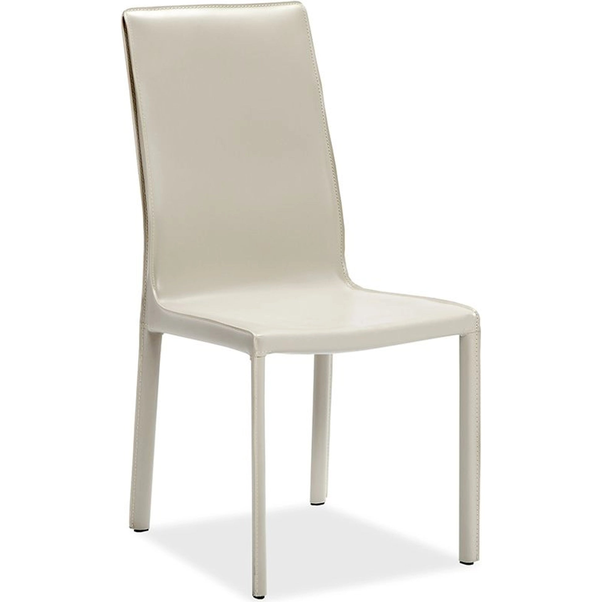 Jada High Back Dining Chair (Set of 2) by Interlude Home in mediterranean sand. Made from bonded leather, iron in a modern style.