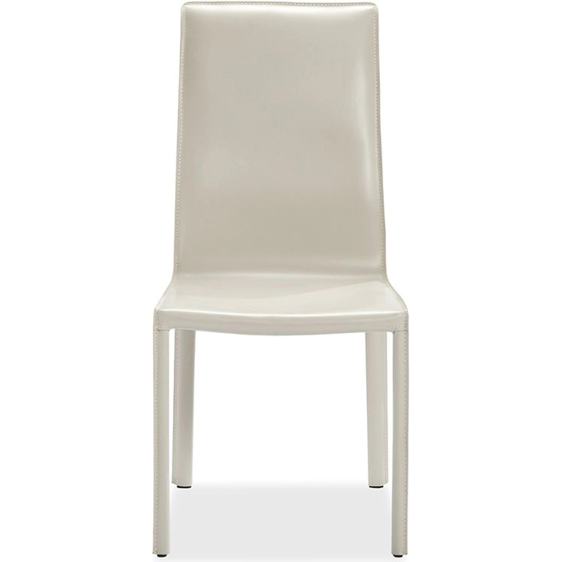 Jada High Back Dining Chair (Set of 2) by Interlude Home in mediterranean sand. Made from bonded leather, iron in a modern style.