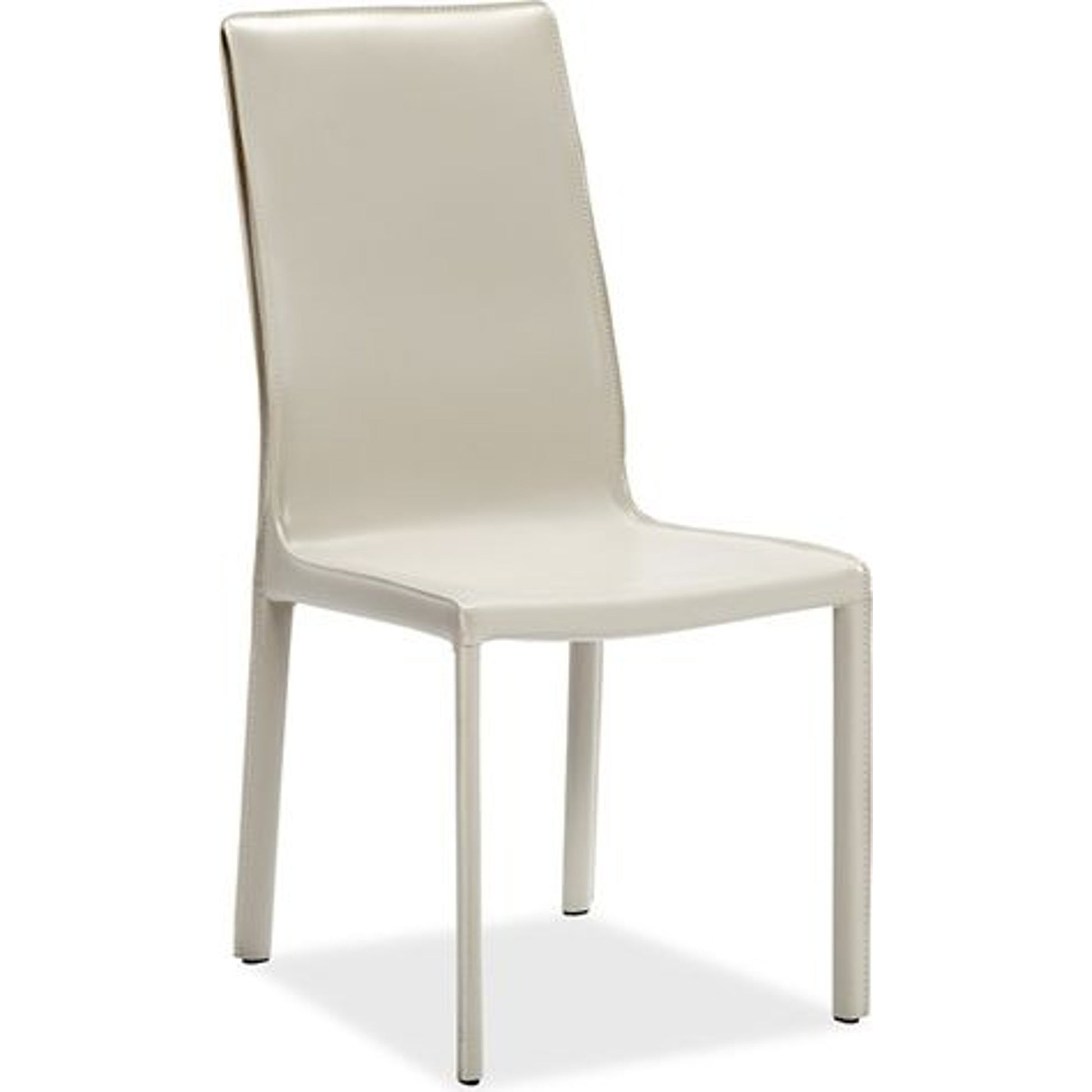 Jada High Back Dining Chair (Set of 2) by Interlude Home in mediterranean sand. Made from bonded leather, iron in a modern style.