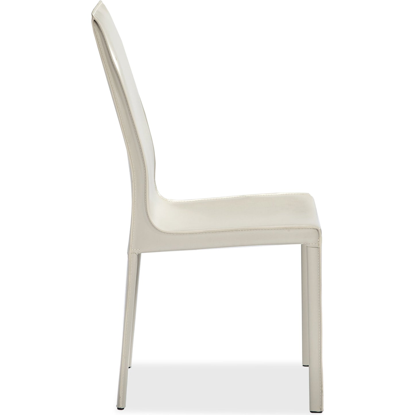 002 S-246176 | Additional Silo | Jada High Back Dining Chair (Set of 2) by Interlude Home in mediterranean sand. Made from bonded leather, iron in a modern style.