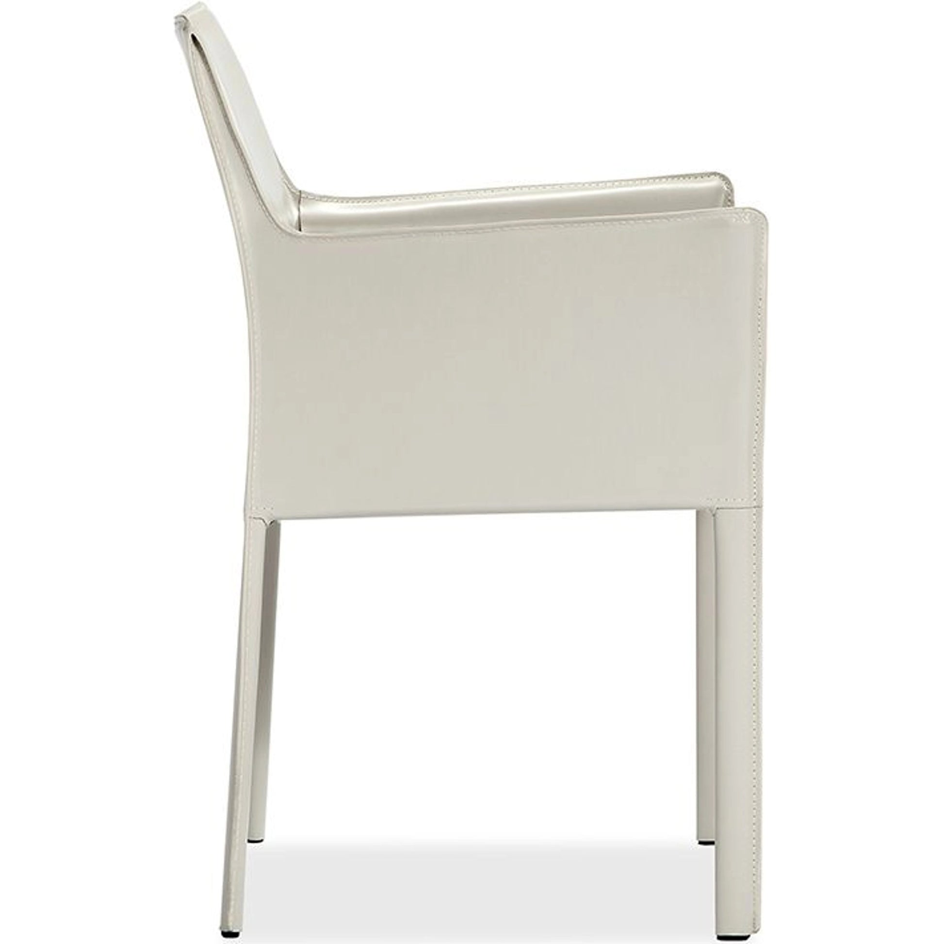 Jada Arm Chair by Interlude Home in mediterranean sand. Made from bonded leather, iron in a modern style.