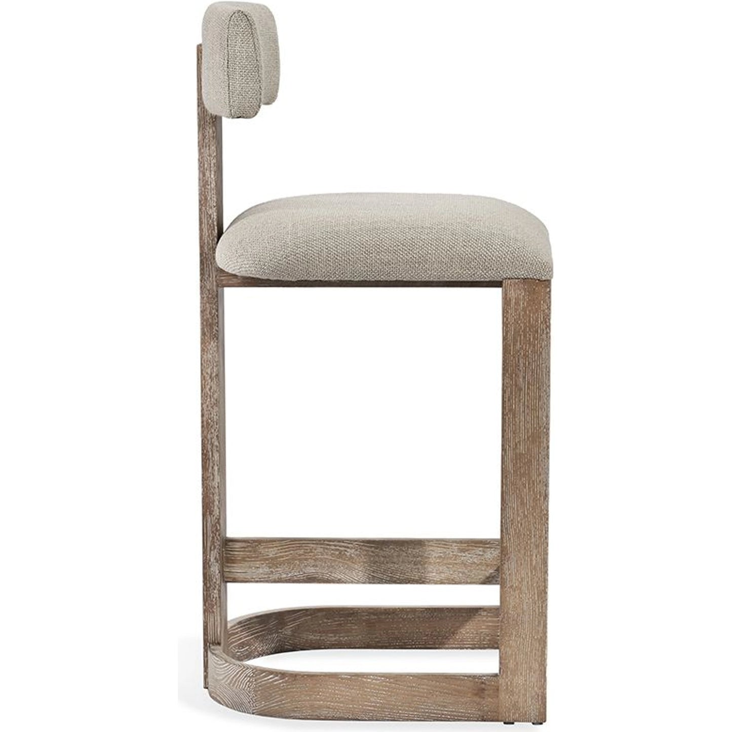 007 SI-1956088 | Additional Silo | Brooklyn Counter Stool by Interlude Home. Made from wood, loomed linen, stainless steel in a modern style.