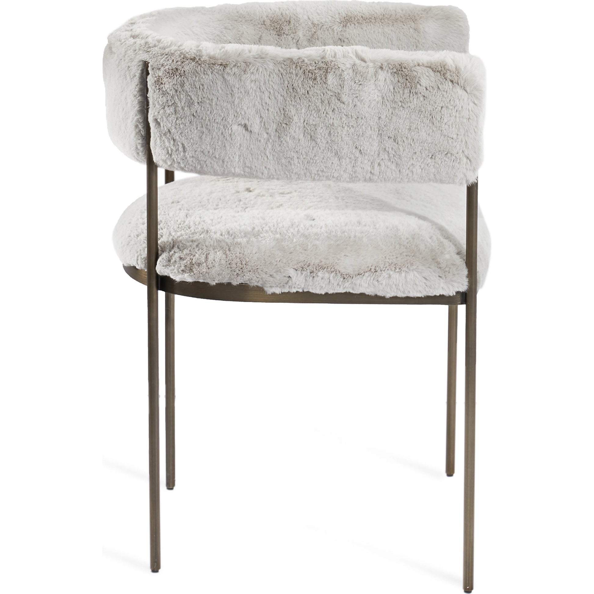 Ryland Dining Chair by Interlude Home in distressed charcoal, antique bronze. Made from faux leather, metal in a modern style.