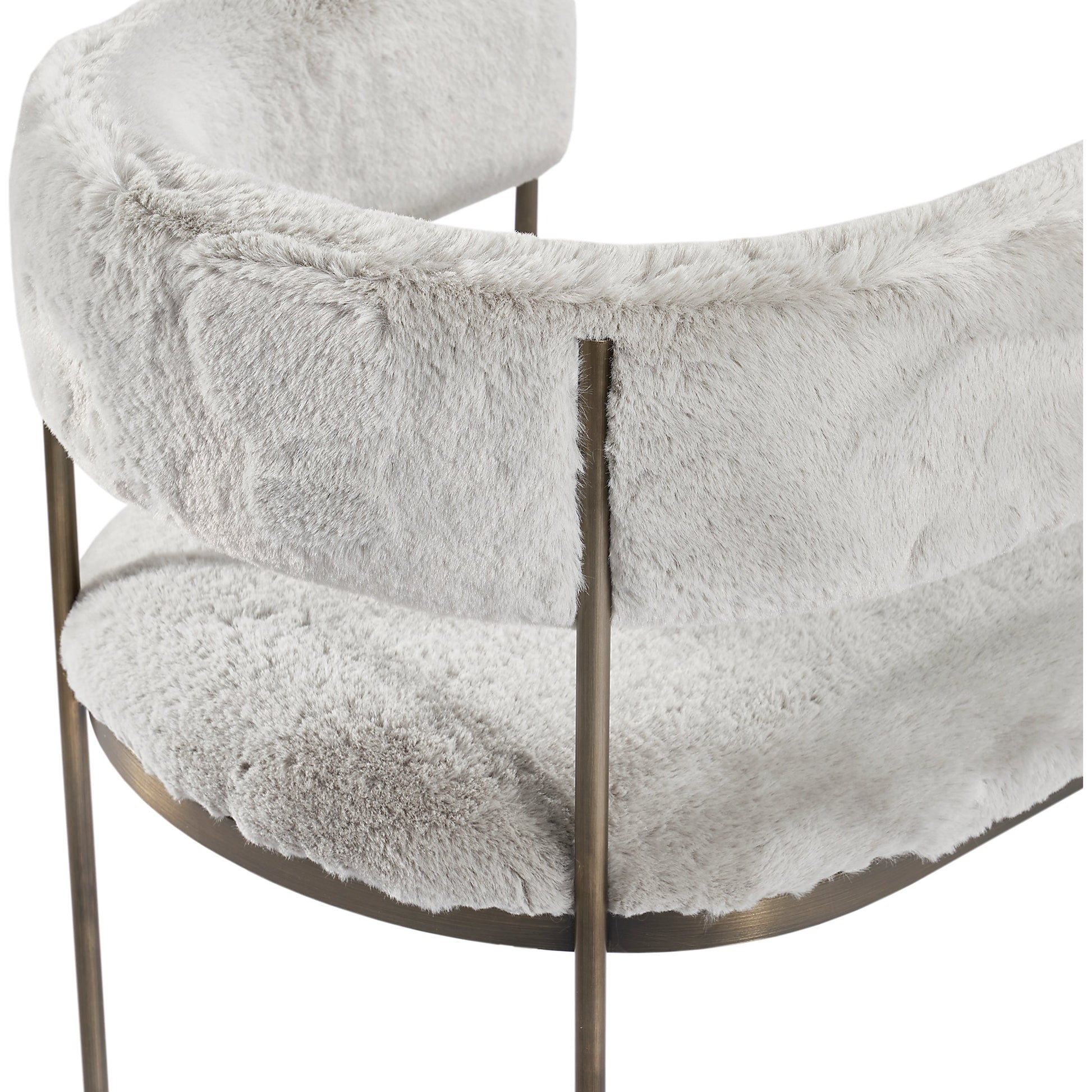 Ryland Dining Chair by Interlude Home in distressed charcoal, antique bronze. Made from faux leather, metal in a modern style.