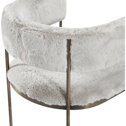 Ryland Dining Chair by Interlude Home in distressed charcoal, antique bronze. Made from faux leather, metal in a modern style.