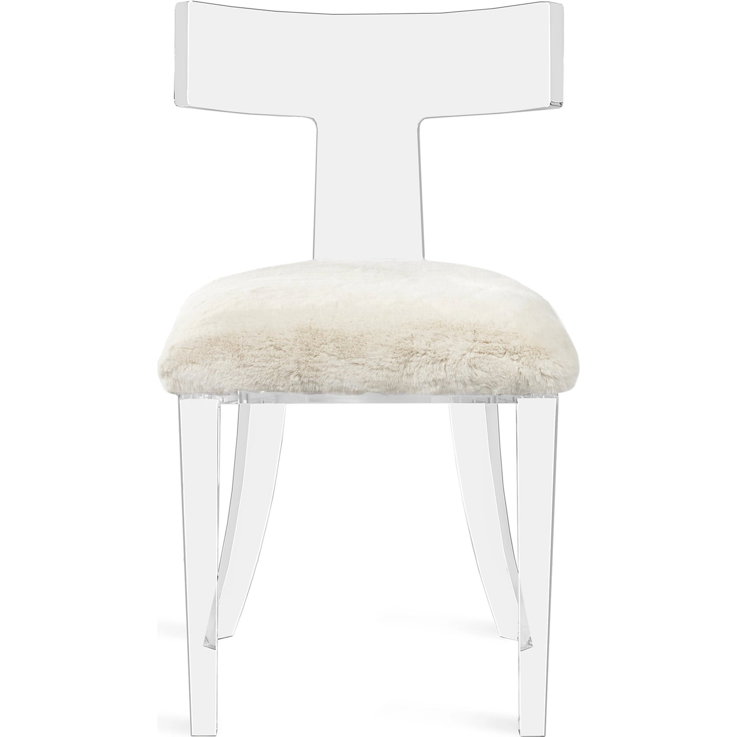 002 SI-1956203 | Additional Silo | Tristan Chair by Interlude Home in ivory, clear acrylic. Made from faux fur, acrylic in a modern style.
