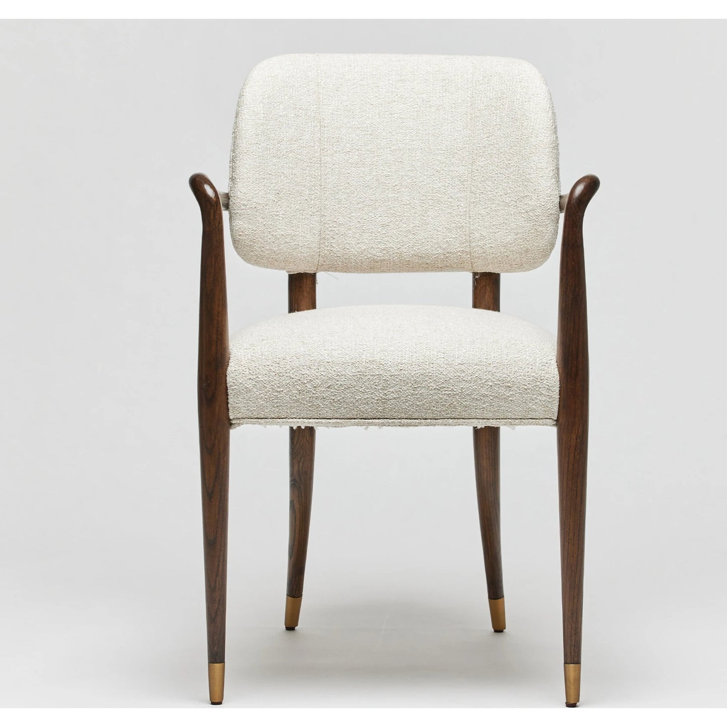 003 SI-2130795 | Additional Silo | Serafina Arm Chair by Interlude Home in luster, walnut, brushed brass. Made from saxon weave, wood, metal in a modern style.