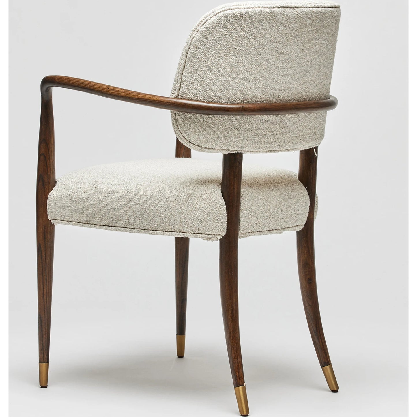 005 SI-2130795 | Additional Silo | Serafina Arm Chair by Interlude Home in luster, walnut, brushed brass. Made from saxon weave, wood, metal in a modern style.
