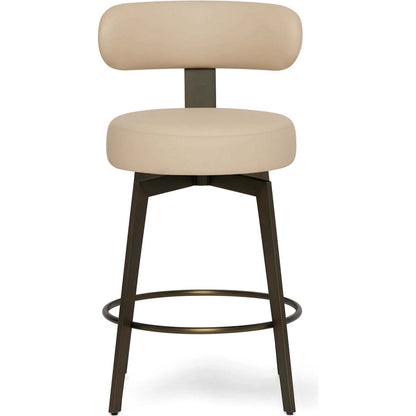 Clermont Counter Stool by Interlude Home. Made from stainless steel, vegan leather in a modern style.